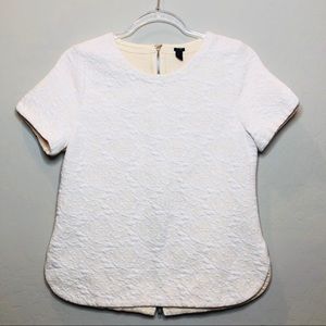 J. Crew Jacquard Back Zipper Top B1